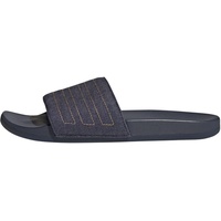 adidas Adilette Comfort Slide Sandal, Shadow Navy Preloved Yellow Shadow Navy,40 1/2