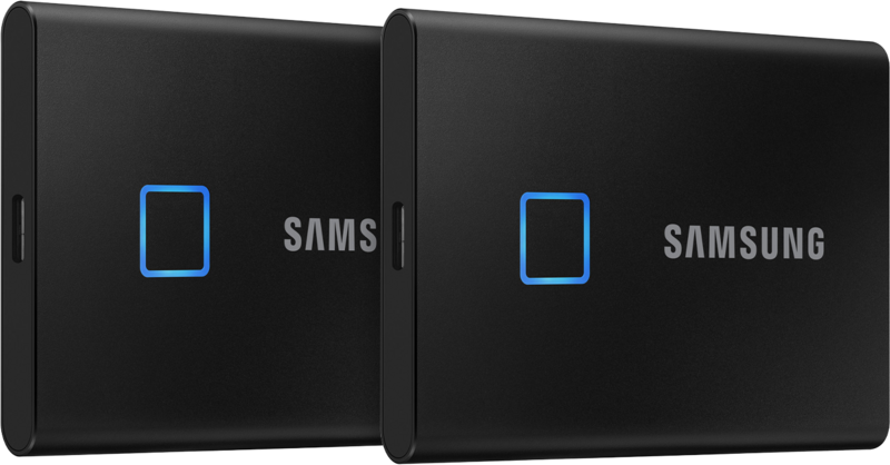 Samsung T7 Touch Portable SSD 2 TB Schwarz - Doppelpack
