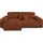 best mobilier Garance – Ecksofa beidseitig montierbar - 4-sitzer – aus Cord Terrakotta