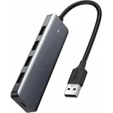 UGREEN USB HUB Splitter - 4x USB 3.2 Gen 1 mit Micro USB Stromanschluss grau