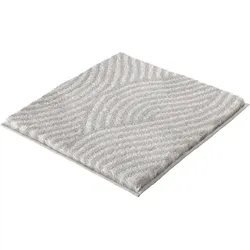 Badematte »Calma«, rutschhemmend beschichtet, fußbodenheizungsgeeignet, Badteppich, Wellen Design, 89972408-0 nebel 1 St.