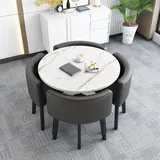 OCAZI esstisch,Rundes Esstisch-Set,Küchen-Esstisch-Set,Schlichter Kleiner runder Tisch,Runder Konferenztisch,rundes modernes Esstisch-Set,Tisch- und Stuhl-Set - #9-90 * 75cm/35.4 * 29.5in(WxH)