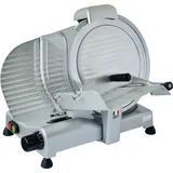 BIKITCHEN AS3000 Allesschneider Gastro Aufschnittmaschine, Silber glattes 30cm Hohlschliff Messer - Silber