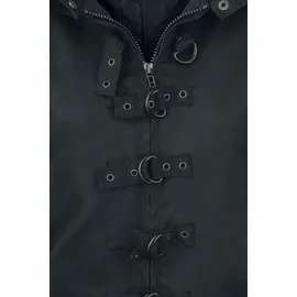 Gothicana by EMP Damen schwarzer Parka mit Nieten XXL - XXL