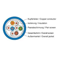 Telegärtner Datenkabel Kat.7A blau AMJ1400-4P-Cca-T1000