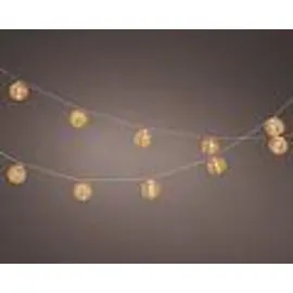 Lumineo LED-Lichterkette 3 m Batterie Leopard-Lampions Warmweiß