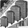Tectake Koffer-Set 4-tlg. grau/silberfarben