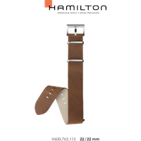Hamilton Leder Khaki Aviation Band-set Leder Braun-22/22 H690.765.115 - braun