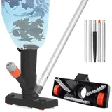 Poolsauger Staubsauger, dellyy Pool Staubsauger, Bodensauger für Pool mit Teleskopstange & Bürste & Laubsack, Staubsauger für die Reinigung des Bodens des Schwimmbeckens (schwarz)
