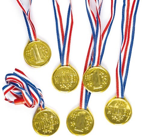 Goldmedaillen (6 Stück) Mitgebsel