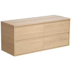 vente-unique Waschbeckenunterschrank 4 Schubladen 120 x 50 cm Natur