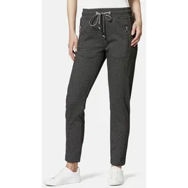 Stooker Women Jogg Pants Berlin Print Easy Fit Jeans Tapered Fit Casual Stretch Mit Gummibund für Damen grau 50