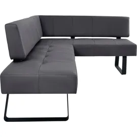 K+W Komfort & Wohnen Eckbank K+W KOMFORT & WOHNEN "Spider II", schwarz (schwarz 81, schwarz), B:195cm H:88cm T:165cm, Sitzbänke, Eckbank, Sitzsteppung, bequem durch Sandwichbauweise, 2 Stellmaße