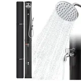 Arebos - Solardusche 60 l mit Handbrause & Thermometer Wassertemperatur bis zu 60�C Pooldusche Camping runder Duschkopf Snap-In Technologie Inkl.
