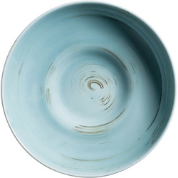 MÄSER Teller tief rund 22 cm, Serie DERBY, Blau, 4er Set, 593053