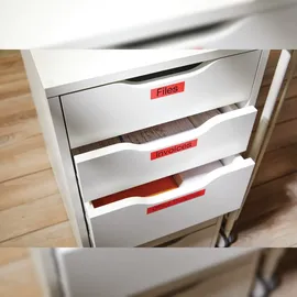 Dymo Original DirectLabel-Etiketten schwarz auf rot