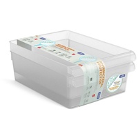 Rotho Loft 3er-Set Kühlschrankorganizer, lebensmittelechter Kunststoff (PP) BPA-frei transparent