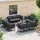 vidaXL Garten-Lounge-Set 13-tlg. schwarz Aluminium