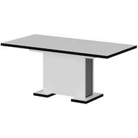 Esstisch Hochglanz Esszimmertisch Tisch Jose ausziehbar 140-180 cm x 90 cm verschiedene Farben: Weiß Schwarz Farbe: Weiß Schwarz