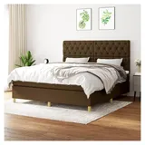 Lattenrost mit Matratze, Dunkelbraun, 160 x 200 cm, Plattformbett mit Lattenhalter, einfache Montage für Schlafzimmer, Erwachsene