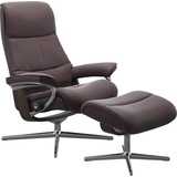 Stressless Stressless® Relaxsessel »View«, mit Cross Base, Größe S, M & L, Holzakzent Wenge, rot