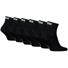 Puma Quarter Socken 6-Pack schwarz 39-42