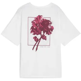 Puma Floral Cat Graphic Tee weiß S
