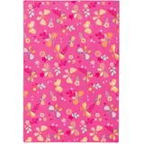 Snapstyle Kinder Spiel Teppich Schmetterling Pink 200x200cm