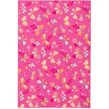 Snapstyle Kinder Spiel Teppich Schmetterling Pink 200x200cm