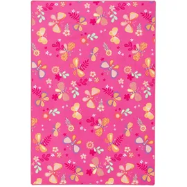 Snapstyle Kinder Spiel Teppich Schmetterling Pink 200x200cm