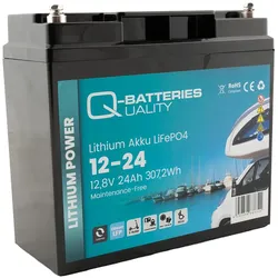 Q-Batteries Lithium Akku 12-24 12,8V 24Ah 307,2Wh LiFePO4 Batterie