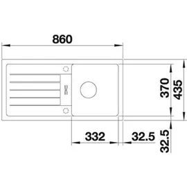 Blanco Favum 45 S Einbau reversibel vulkangrau (527266)