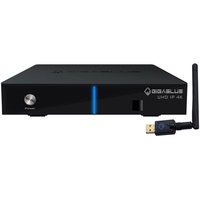 GigaBlue UHD IP 4K Multimedia Mulitroom - 2160P Digital Ultra HD Receiver mit 600Mbit Dual WLAN Stick - HDMI, SD Kartenleser, USB3.0, Internet-Radio, HDR10, inkl. HDMI Kabel
