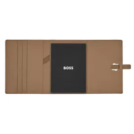 Boss Mappe, Double B Folder A5 Schreibmappe Camel - Braun