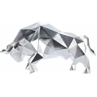 KUNSTLOFT Skulptur, Silber, Stein, 51x26x23 cm, Dekoration, Skulpturen &