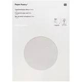 Rico Design Transparentpapier Transparentpapier Punkte, 12 Blatt, DIN A4 silberfarben