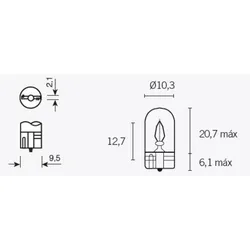 TECNIUM Birne T10 12V 3W - x10