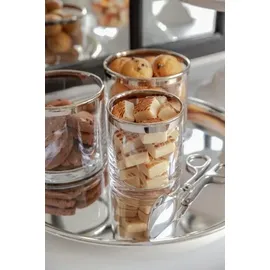 Edzard Tablett, Serviertablett Marlene, rund, versilbert, hochglanzpoliert, Durchmesser 34 cm