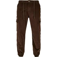URBAN CLASSICS Corduroy Cargo Jogging Pants - Braun -