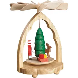 Richard Glässer GmbH Seiffen Wärmespiel Weihnachtsmann 11 cm mehrfarbig