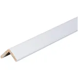 Kosche | Winkelprofil | Massivholz 28 x 28 x 2400 mm | Weiß | Kantenschutz | Eckschutzprofil | Hochwertig | Robust