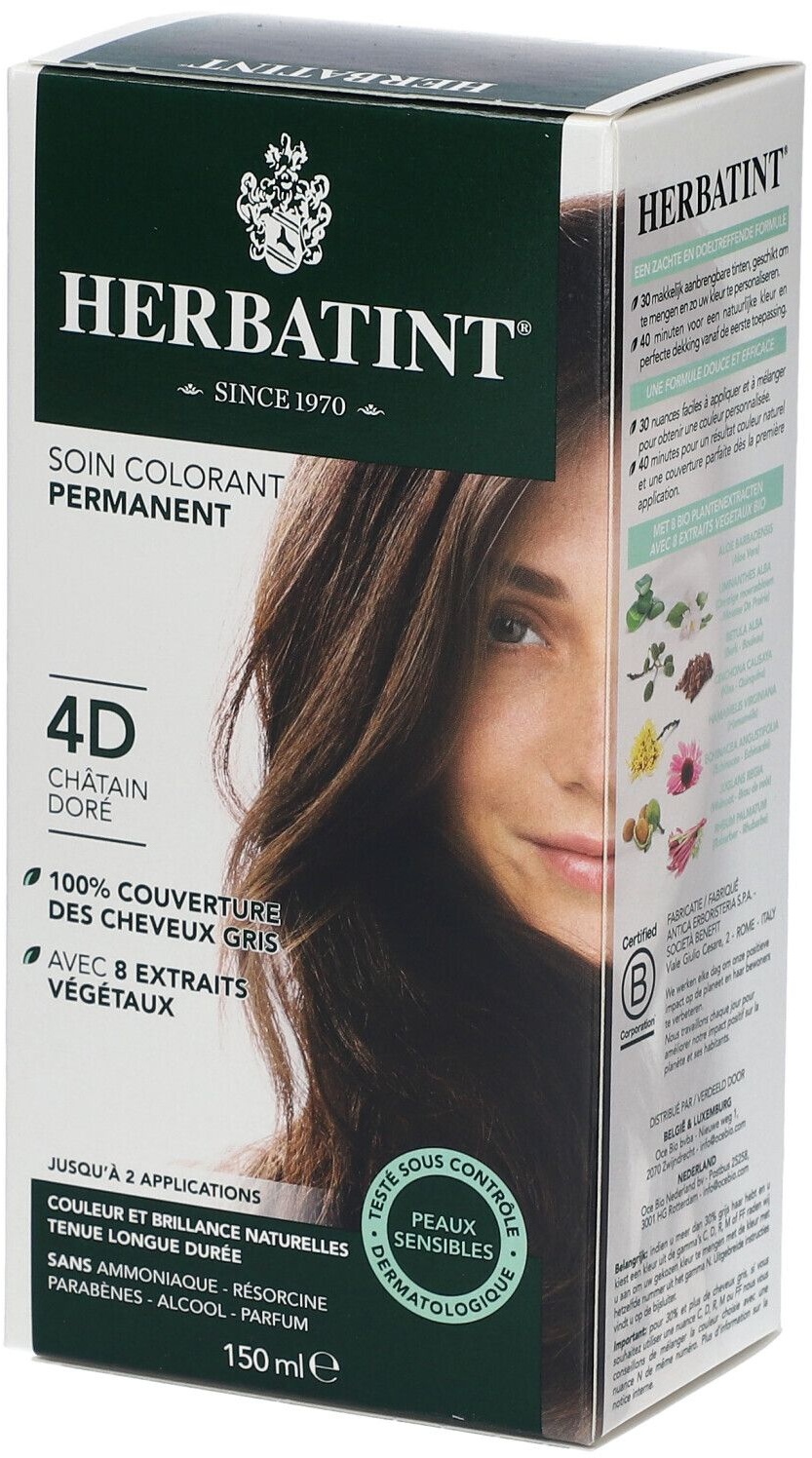 Herbatint® 4D golden Kastanienbraun golden Blond permanent Haar Coloration