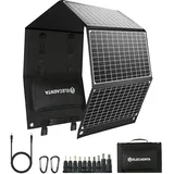 ELECAENTA 60W Faltbar Solar Ladegerät Tragbarer ETFE Monokristallinem Solarpanel USB-C PD45W USB QC3.0 DC 18V für Solargeneratoren Powerstation Laptop Outdoor Camping Wasserdicht, 1.6KG