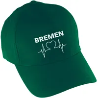 Multifanshop Baseballcap - Bremen - Herzschlag - Druck weiß