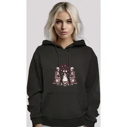 Kapuzenpullover F4NT4STIC "Skelette Lagerfeuer Marshmallow", Damen, Gr. 4XL, schwarz, Obermaterial: 65% Baumwolle, 35% Polyester, casual, relaxed fit, Langarm, Pullover, Premium Qualität
