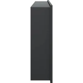 vidaXL Duschnische Mattschwarz 62x32x9 cm Edelstahl
