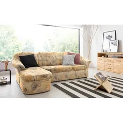 Ecksofa DOMO COLLECTION "Pegnitz L-Form", beige, B:238cm H:82cm T:141cm, 100% Polyester, Sofas, wahlweise mit Bettfunktion