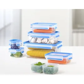 Emsa Clip & Close rechteckig transparent/blau 11,1 cm 5,4 l
