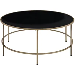 Couchtisch FLORENCE Glas Schwarz / Gold