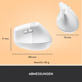 Logitech Lift Vertical Ergonomic weiß